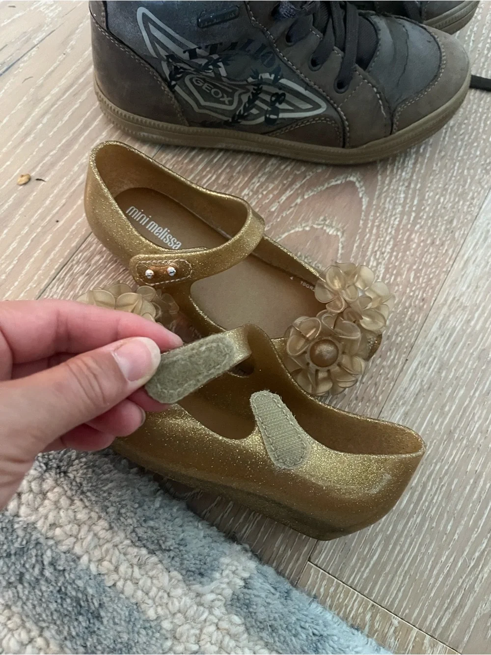 Mini Melissa Ultragirl Springtime Mary Janes - Toddler Gold
